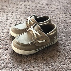 Brand new Sperry Infant Sz3 Tan Boat Shoes
